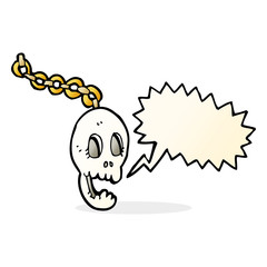 cartoon chain with speech bubble
