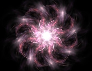 Abstract lens flare space or time travel concept background