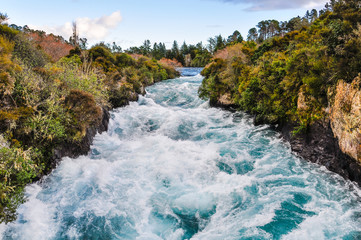 Wild waters of Huka Falls, New Zealand