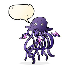 cartoon octopus with speech bubble