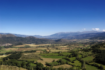 Landscape Pyrenees moutain from Nas, LLeida, province Spain