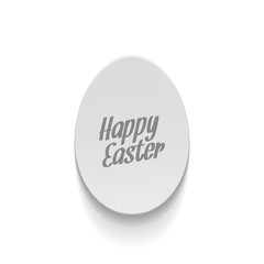 Realistic Easter paper Egg Banner with Text