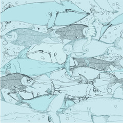 seamless fish pattern