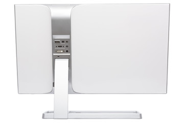 Stylish, modern LCD computer display, rear view
