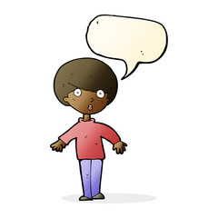 cartoon surprised man with speech bubble