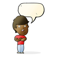 cartoon dissapointed man with speech bubble