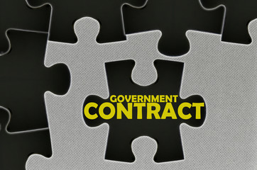 jigsaw puzzle written word government contract