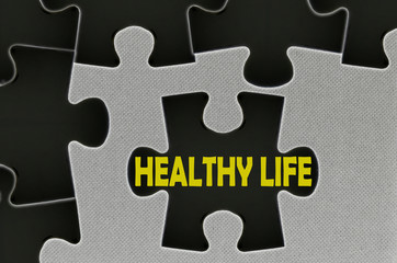 jigsaw puzzle written word healthy life
