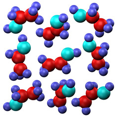 Molecule, isolated on white background.