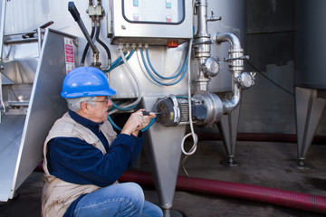 Fototapeta premium repairman during maintenance work