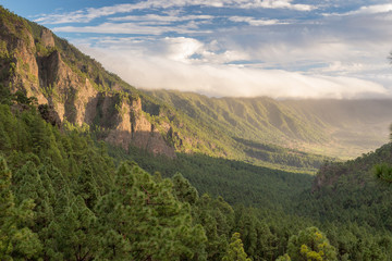 Fototapeta na wymiar View of Cumbre Nueva (La Palma island. Canaries. Spain)