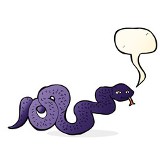 cartoon snake with speech bubble