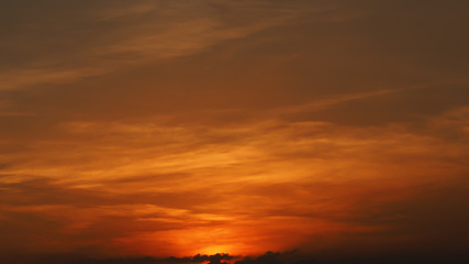 Fototapeta premium Abstract orange sky in background