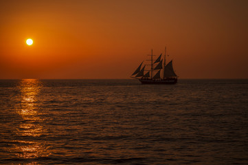 Atardecer en Santorini, Grecia