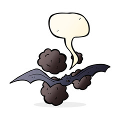 cartoon bat with speech bubble
