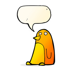 cartoon bird with speech bubble
