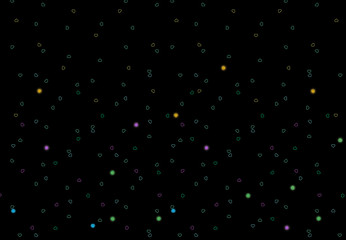 seamless neon hearts pattern. beautiful pop abstract allover design. hearts  in vibrant, neon colors. on dark background, for fashion, interior, stationery, web.