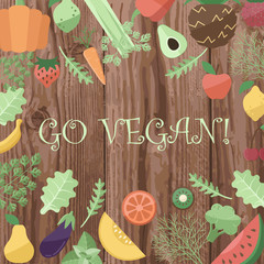 Go vegan. Fresh card design.