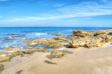 yellow rocks in Castelsardo