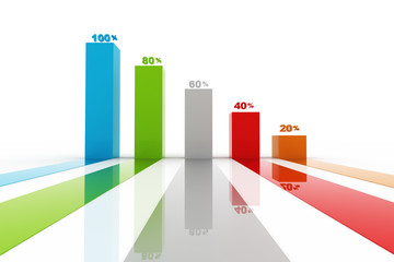 Modern business steps to success charts and graphs options banner