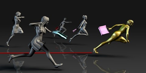 Young Women Group with Bags