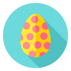 Easter Egg with Circles Decor Circle Icon