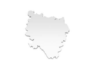 3D Karte Baden-Württemberg - Reutlingen