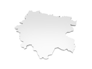 3D Karte Baden-Württemberg - Zollernalbkreis