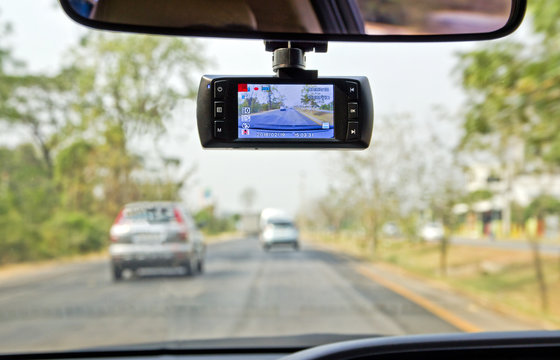 Car video recorder inside in Car.