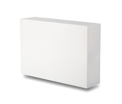 White empty cardboard box