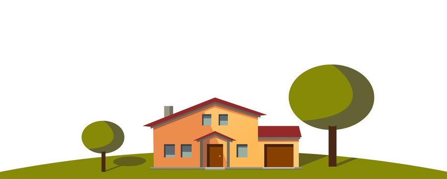 Casa familiar. Ilustraci&oacute;n vectorial aislada