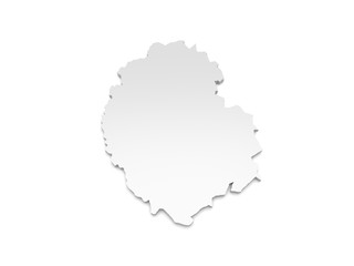 3D Karte Rheinland-Pfalz - Eifelkreis Bitburg-Prüm