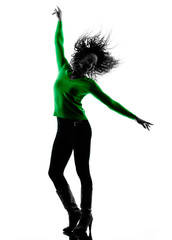 woman silhouette isolated Dancing © snaptitude