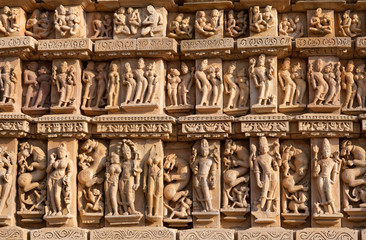Famous Kandariya Mahadev temple in Khajuraho, India
