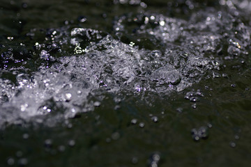texture water with bubbles close-up