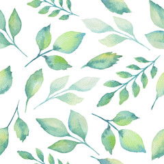  Watercolor flowers  seamless pattern.
