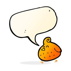 cartoon bird with speech bubble