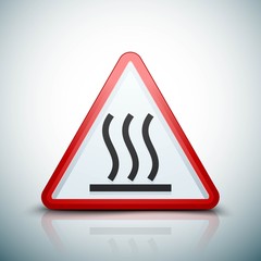 Hot Surface hazard sign