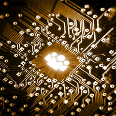 Social icon on computer chip
