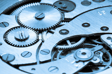 clock mechanism made in the technique of toning.