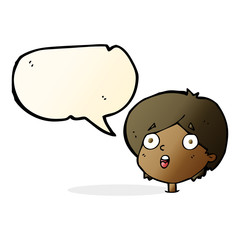 cartoon amazed expression with speech bubble