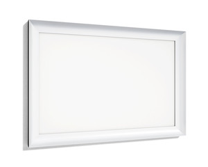 Fototapeta premium White frame on a white background. 3d rendering