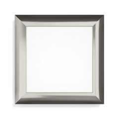 Fototapeta premium Classic silver photo frame on white background. 3d rendering