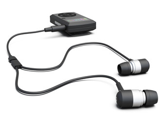 MP3 player isolated on white background. 3d illustration