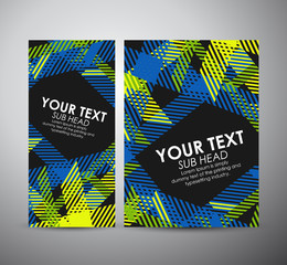 Brochure business design colorful rectangle shapes template or roll up. Vector Illustration 