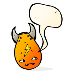 cartoon bomb with speech bubble