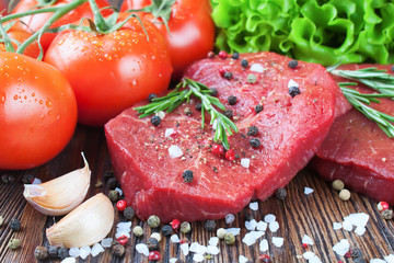 Fresh raw meat beef steak