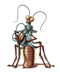 Alien invader mantis.

Alien invader from outer space captured the world and offer to surrender now!