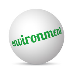 Environment text 3d sphere ball