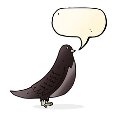 cartoon bird with speech bubble